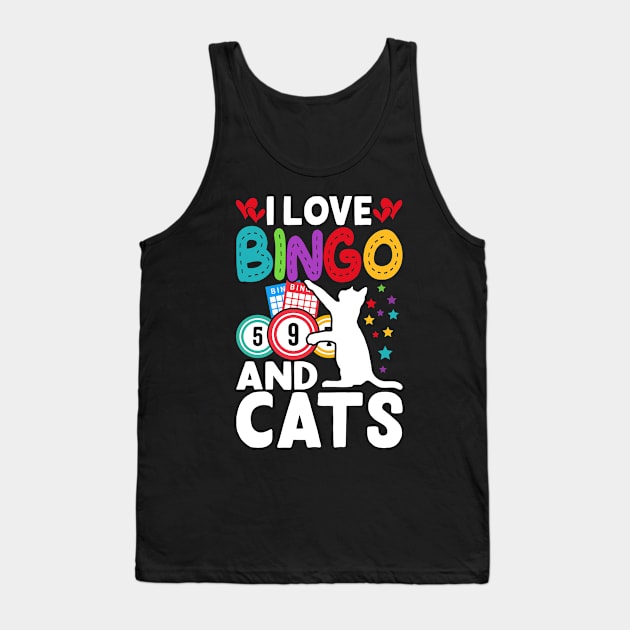 I Love Bingo And Cats T shirt For Women Tank Top by Xamgi